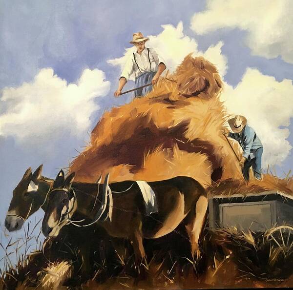 Hay Ii Poster featuring the painting Hay II by Chris Gholson