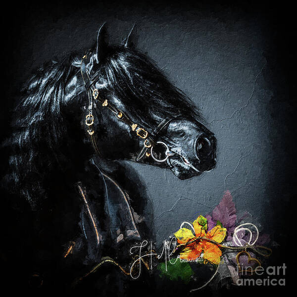 Horse Poster featuring the digital art Hello Beautiful by Janice OConnor