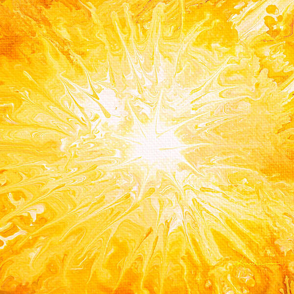 Yellow Sun Poster featuring the painting Here Comes the Sun by Kume Bryant