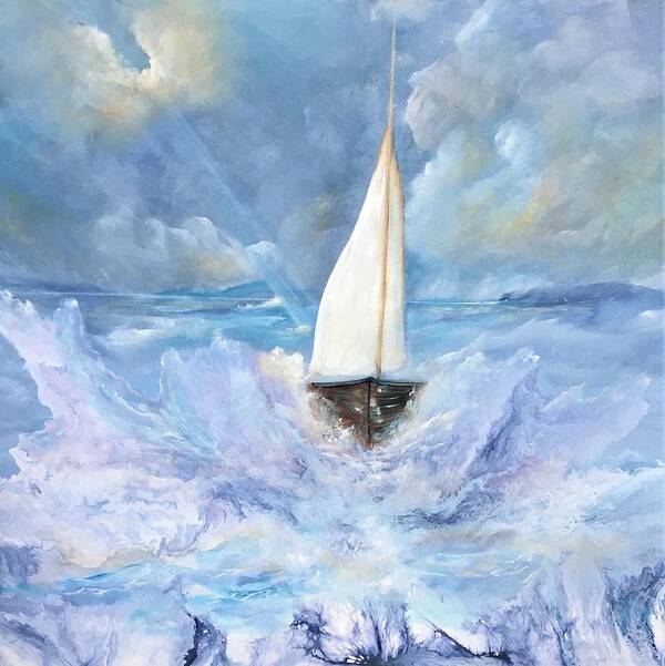 Water Poster featuring the painting Homebound by Soraya Silvestri