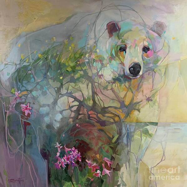 Bear Poster featuring the painting Hyacinth by Kimberly Santini