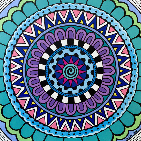 Mandala Poster featuring the painting In A Dream by Beth Ann Scott