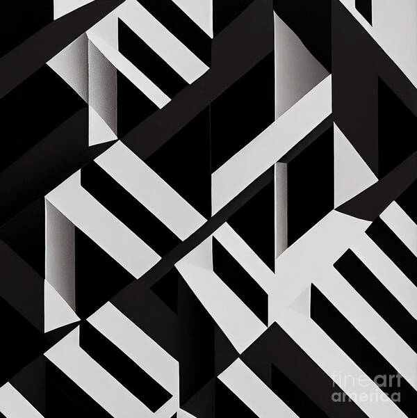 Bold Geometric Poster featuring the painting Intuition II by Mindy Sommers