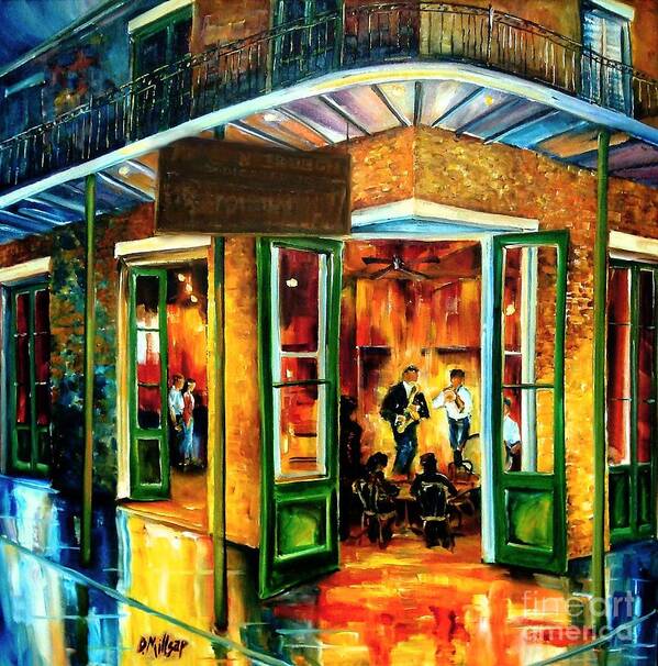 New Orleans Poster featuring the painting Jazz at the Maison Bourbon by Diane Millsap