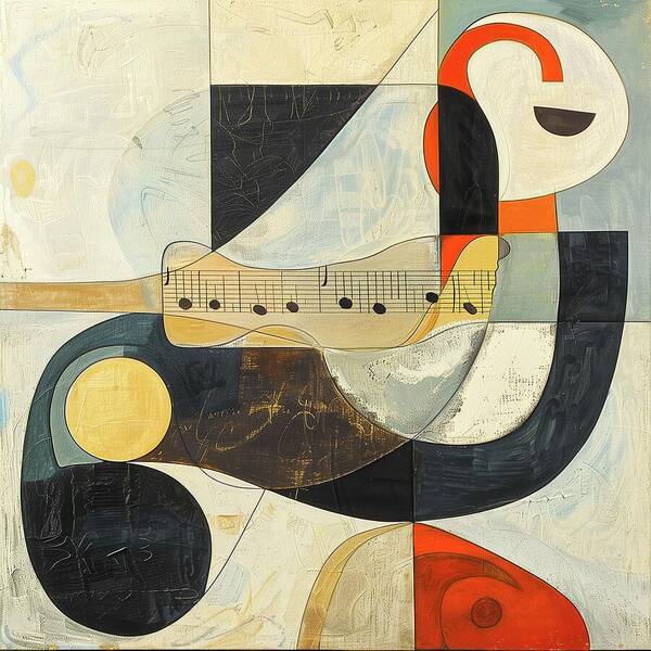 Abstract Composition Poster featuring the digital art Jazz Fusion Harmony by The Wow Collection Scot McFiggen