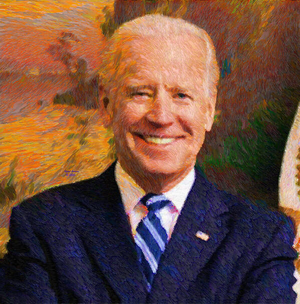 Portraits Poster featuring the painting Joe Biden 2020 by Rafael Salazar