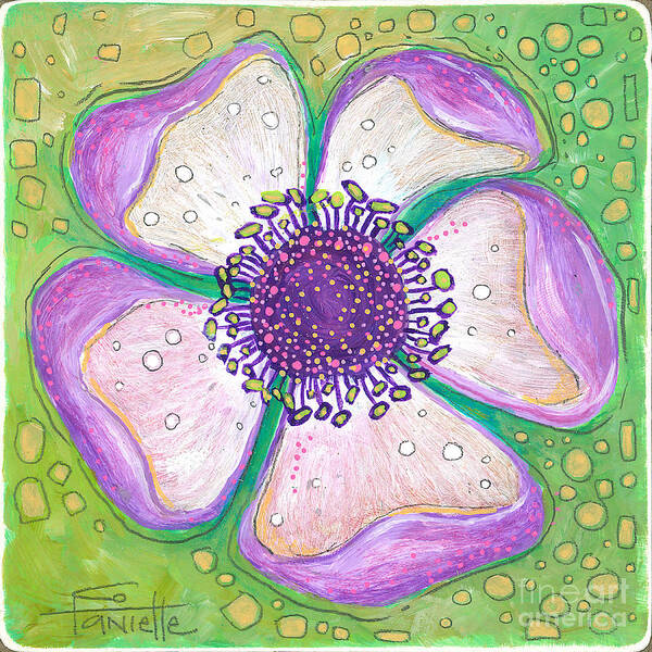 Flower Painting Poster featuring the painting Kindness by Tanielle Childers
