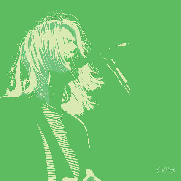 Kurt Cobain Poster featuring the digital art Kurt Cobain by Kevin Putman