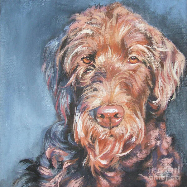 Labradoodle Poster featuring the painting Labradoodle by Lee Ann Shepard