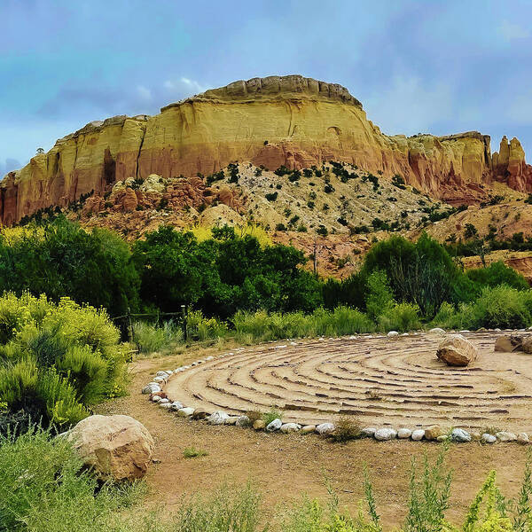 Labyrinth Poster featuring the photograph Labyrinth at Ghost Ranch by Grey Coopre