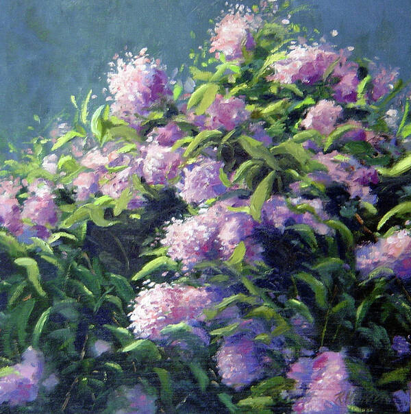 Landscape Poster featuring the painting Lilacs by Rick Hansen