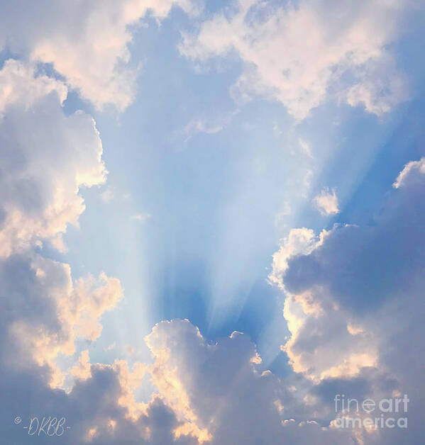 Clouds Poster featuring the photograph Love in the Clouds #3 by Dorrene BrownButterfield