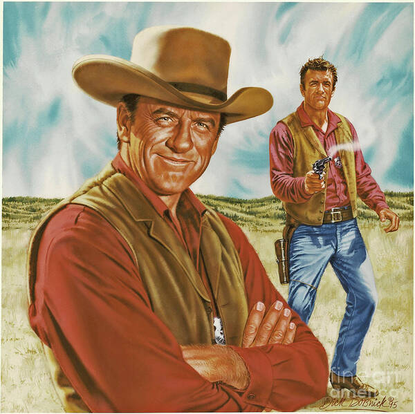 Realism Poster featuring the painting Marshall Matt Dillon by Dick Bobnick