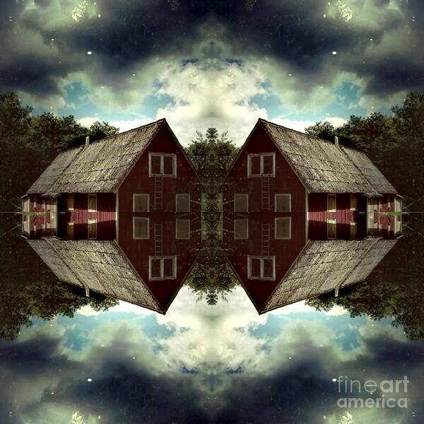 Photograph Poster featuring the digital art Mirror, Mirror... Haunted House by Alexandra Vusir