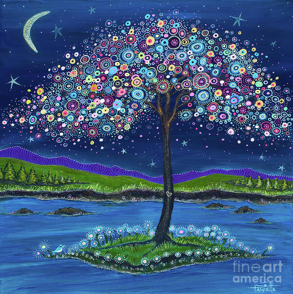 Moonlit Magic Poster featuring the painting Moonlit Magic by Tanielle Childers