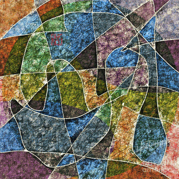 Abstract Poster featuring the painting Mosaic by Horst Rosenberger