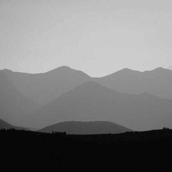 Blackandwhite Poster featuring the photograph Mountain lines IV by George Vlachos