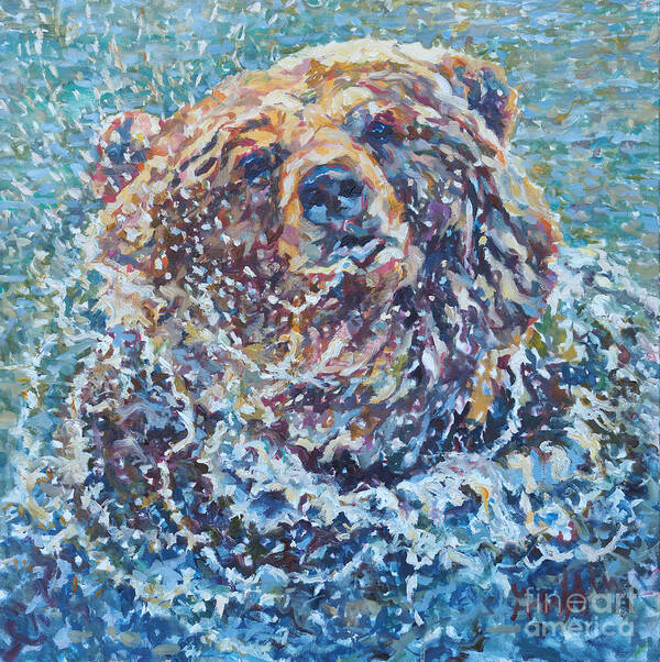 Bear Poster featuring the painting Neptune by Patricia A Griffin