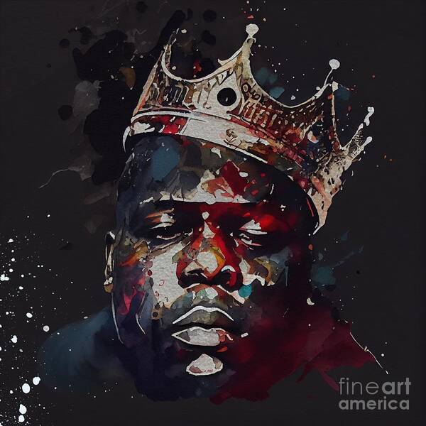 Biggie Poster featuring the digital art Notorious by Joshua Barrios