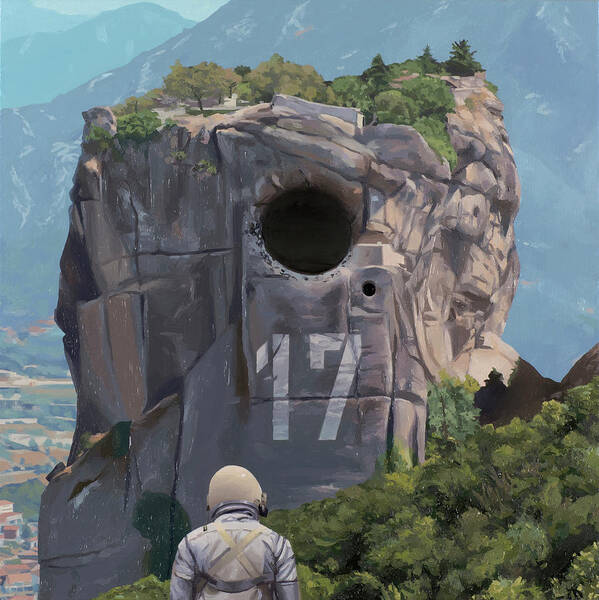 Astronaut Poster featuring the painting Number 17 by Scott Listfield