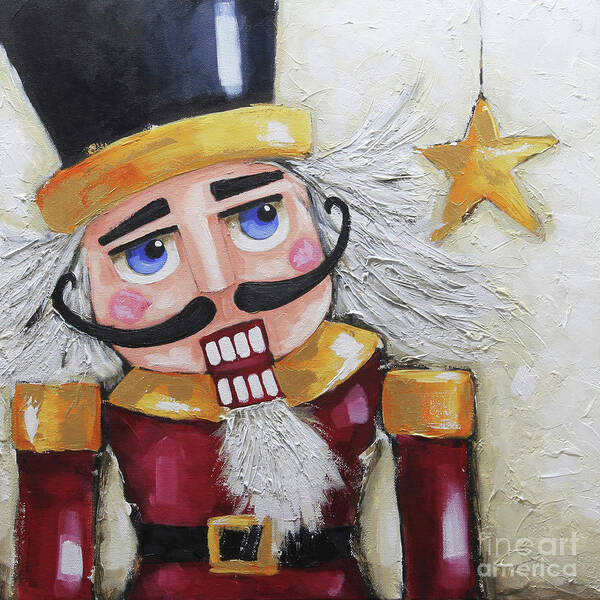 Nutcracker Poster featuring the painting Nutcrackers Star by Lucia Stewart