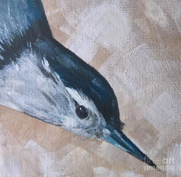 Nuthatch Poster featuring the painting Nuthatch by Lisa Dionne
