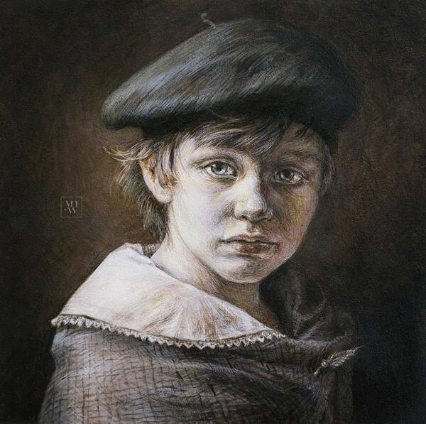 Portrait Poster featuring the painting Oliver by Yvonne Wright