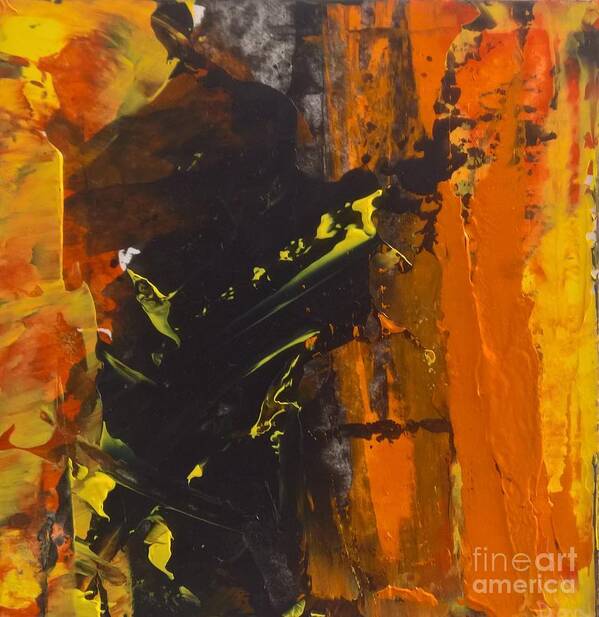 Abstract Poster featuring the painting Orange Abstract I by Lisa Dionne