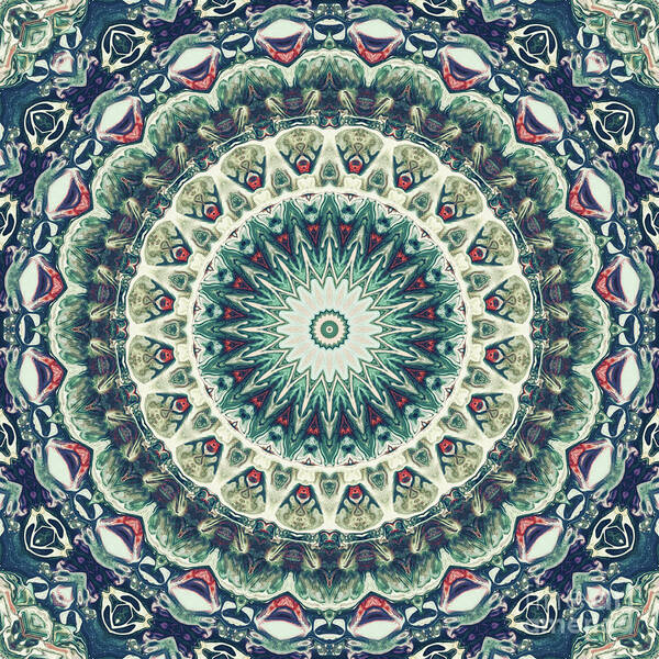 Mandala Poster featuring the digital art Ornate Mandala Two by Phil Perkins