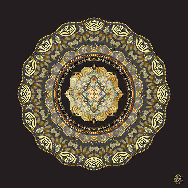 Mandala Graphic Design Poster featuring the digital art Ornativo Vero Circulus No 4278 by Alan Bennington