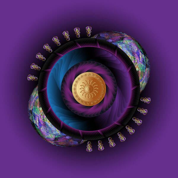 Mandala Poster featuring the digital art Kuklos No 4300 by Alan Bennington