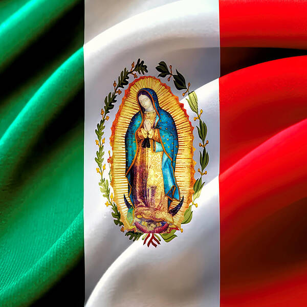 Mexico Poster featuring the mixed media Our Lady Virgin Mary of Guadalupe Mexico by Guadalupe