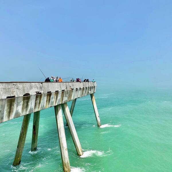  Poster featuring the photograph Pacifca Pier-square crop by Julie Gebhardt