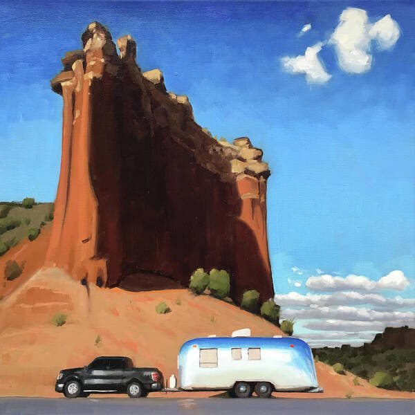 Airstream Poster featuring the painting Palo Duro Canyon by Elizabeth Jose