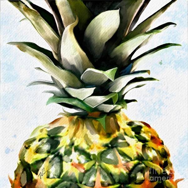 Pineapple Poster featuring the painting Pineapple Dreams by Tammy Lee Bradley