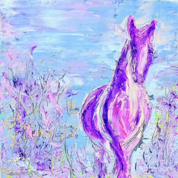 Pink Horse Poster featuring the painting Pink Pony Painting by Patty Donoghue