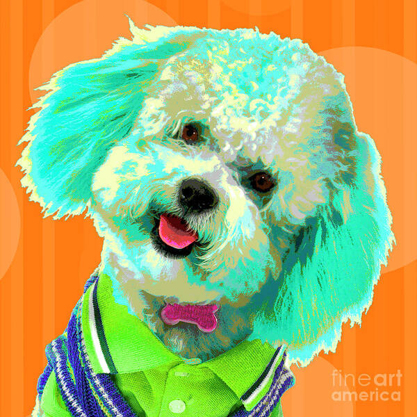 Dogs Poster featuring the photograph PopART Poodle by Renee Spade Photography