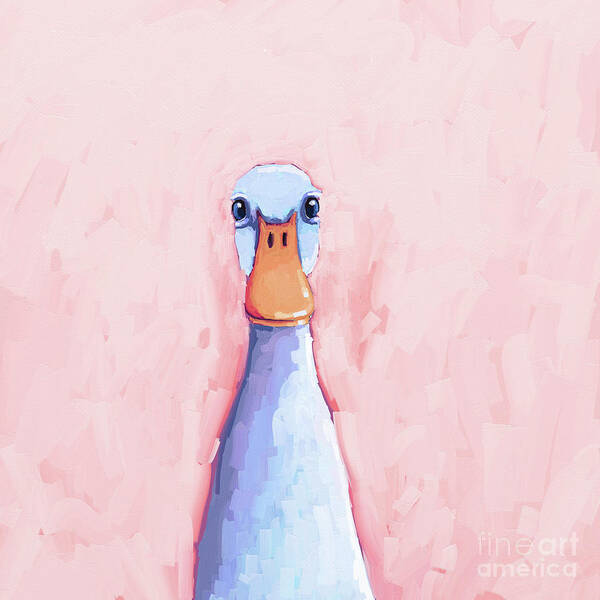 Duck Poster featuring the painting Pretty Duck by Lucia Stewart