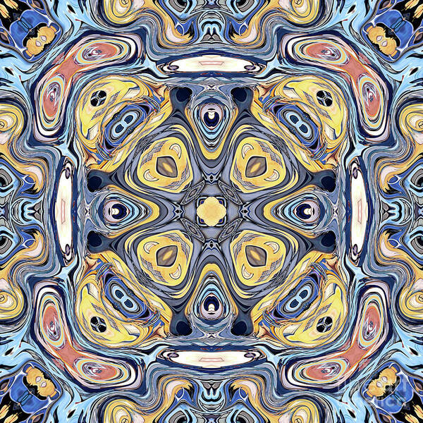 Mandala Poster featuring the digital art Quadrant Symmetry by Phil Perkins
