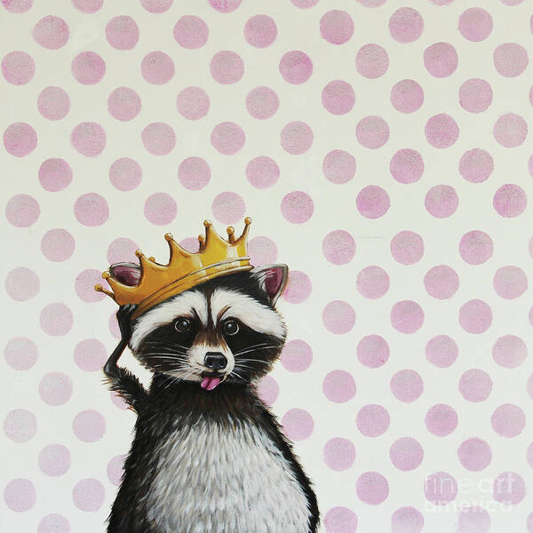 Raccoon Poster featuring the painting Raccoon by Lucia Stewart