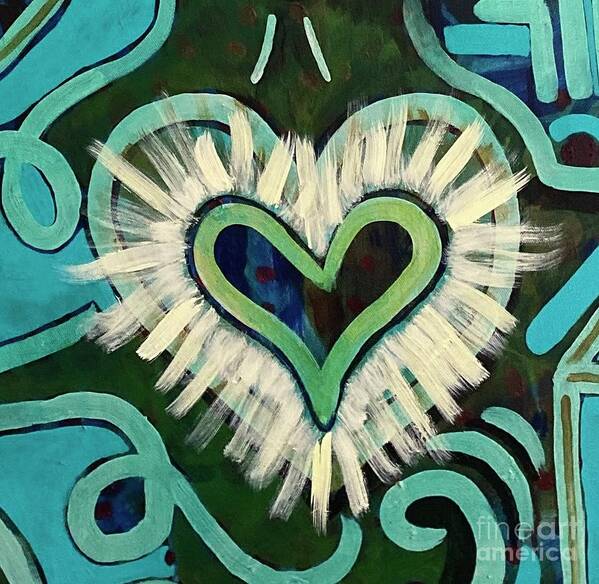 #heart #coherence #heartbrainconnection Poster featuring the painting Radiant Heart by Sylvia Becker-Hill