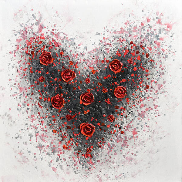 Heart Poster featuring the painting Red Passion by Amanda Dagg
