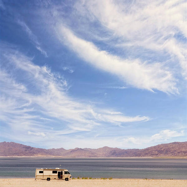Lake Mead Photo Poster featuring the photograph RV at Lake Mead Nevada by Bob Pardue