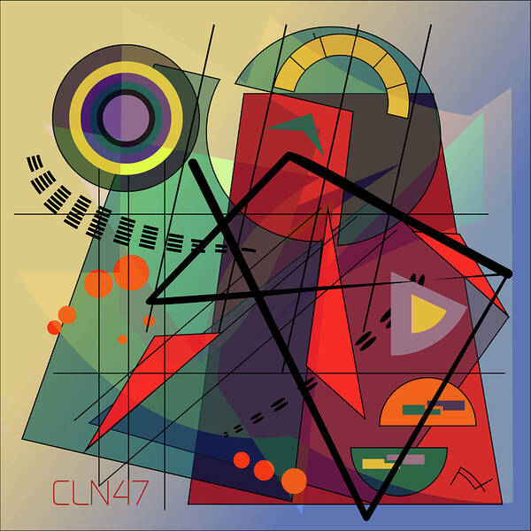 Digital Art Poster featuring the digital art Sampling_composition_025_VII by Clemens Niewoehner