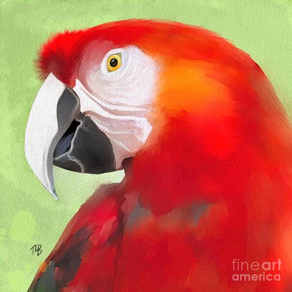 Parrot Poster featuring the painting Scarlett by Tammy Lee Bradley