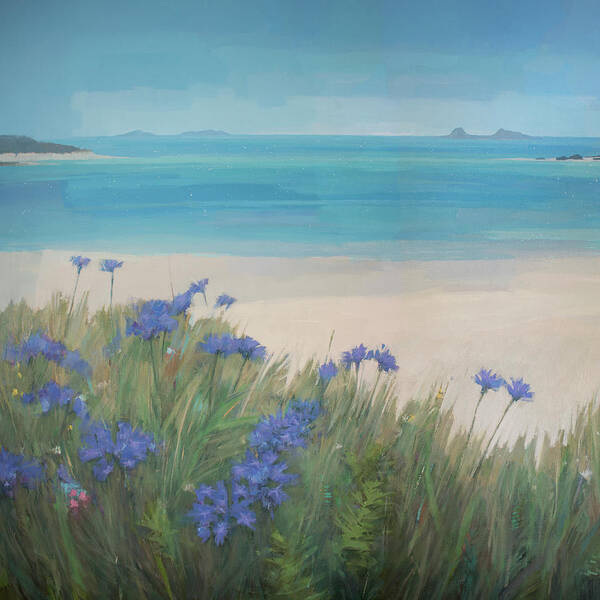 Beach Poster featuring the painting Scillies Beach by Steve Mitchell