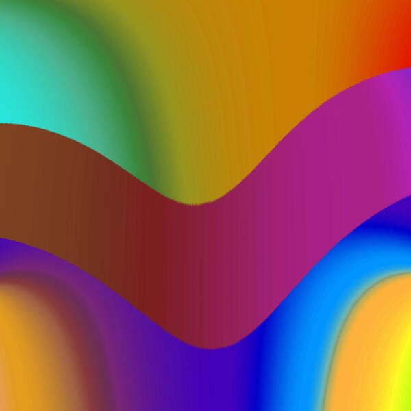 Abstract Art Poster featuring the digital art Silky Layers by Ronald Mills
