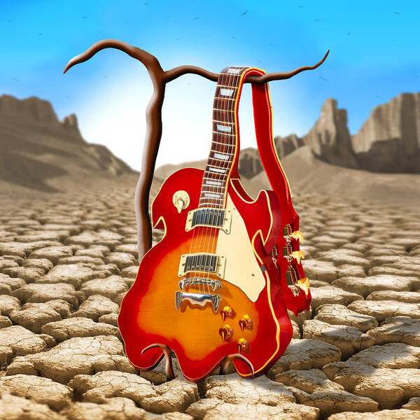 Surrealism Poster featuring the photograph Soft Guitar II by Mike McGlothlen