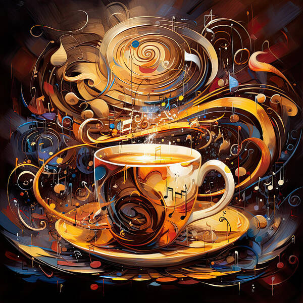 Coffee Poster featuring the digital art Some Things Are Better Rich by Lourry Legarde