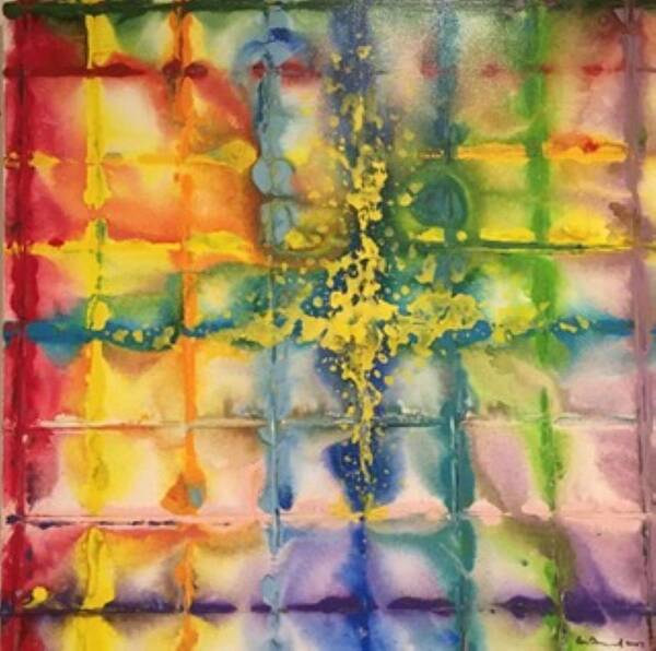 Abstract Poster featuring the painting Moment of JOY by Ron Durnavich